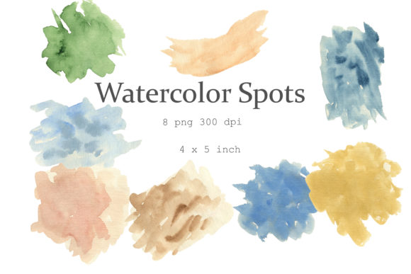 Background Watercolor Sublimation Spots Illustrations