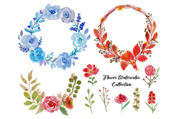Mixed Flower Watercolor Illustrations