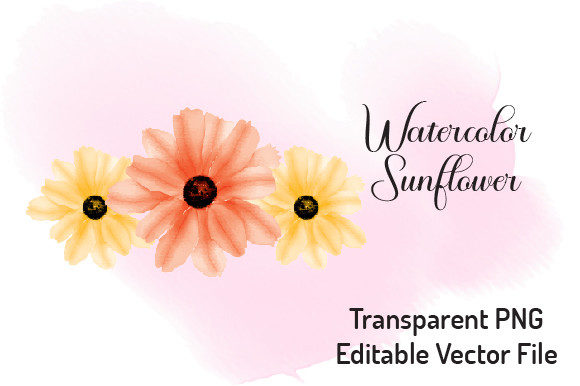 Sunflower Watercolor Clipart 5: Vibrant Illustrations