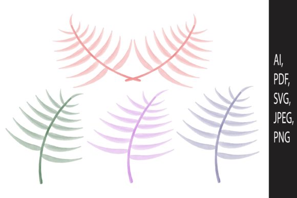 Watercolor Leaf Design for SVG Cut File