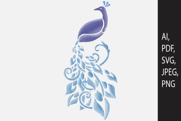 Watercolor Mayur Design for SVG Cut File