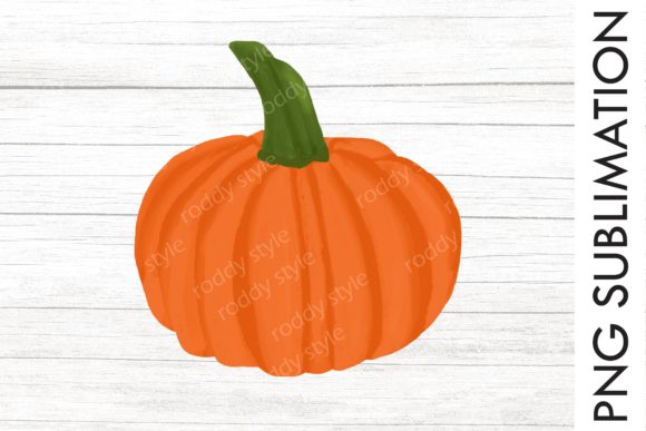 Watercolor Pumpkin Design PNG Digital