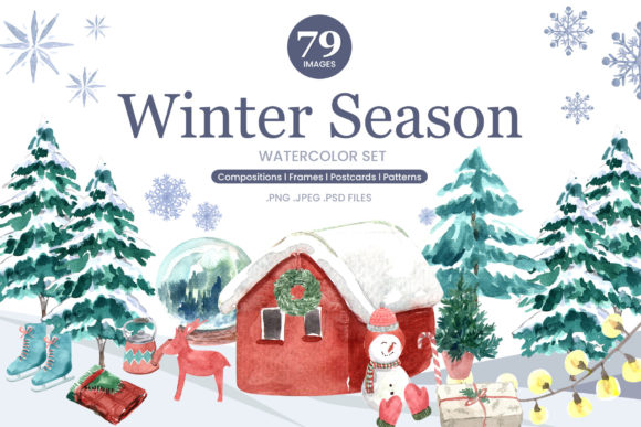 Winter Season Watercolor Illustrations